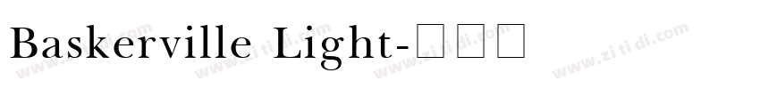 Baskerville Light字体转换
